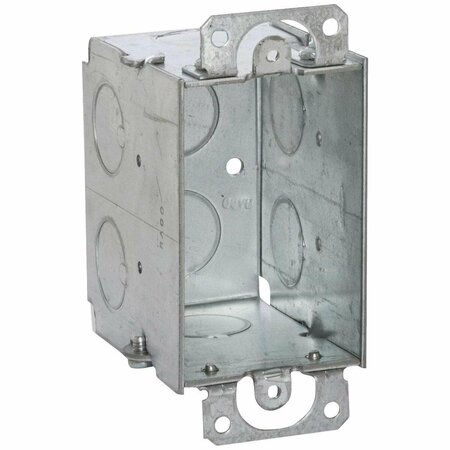 SOUTHWIRE Electrical Box, 14 cu in, Switch Box, 1 Gang, Steel, Rectangular G602-UPC